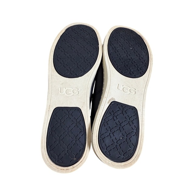 UGG Taya Womens 8.5 Pre-Owned Stingray Leather Black/White CapToe Sneakers Shoes - Picture 5 of 11